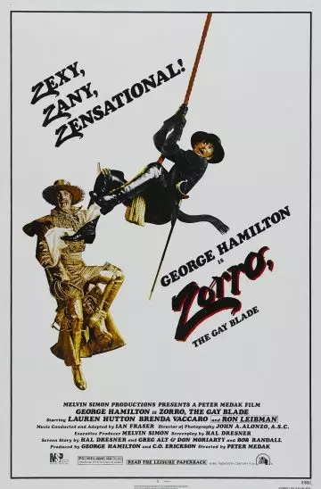 Зорро, голубой клинок / Zorro: The Gay Blade 1981 скачать через торрент в хорошем качестве