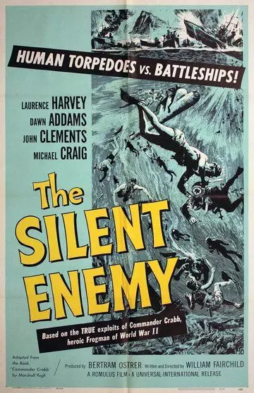 Невидимый враг. Боевые пловцы / The Silent Enemy 1958 скачать через торрент в хорошем качестве