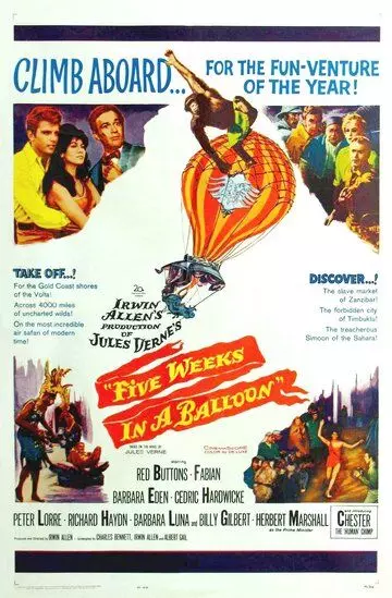 Пять недель на воздушном шаре / Five Weeks in a Balloon 1962 скачать через торрент в хорошем качестве
